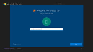 #MicrosoftEDU
Next

anna@contosoltd.com
Welcome to Contoso Ltd
Enter your Contoso Ltd email.

 
Change account
 