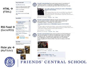 HTML   ( FBML ) RSS Feed   ( SocialRSS ) flickr pix   ( MyFlickr ) 