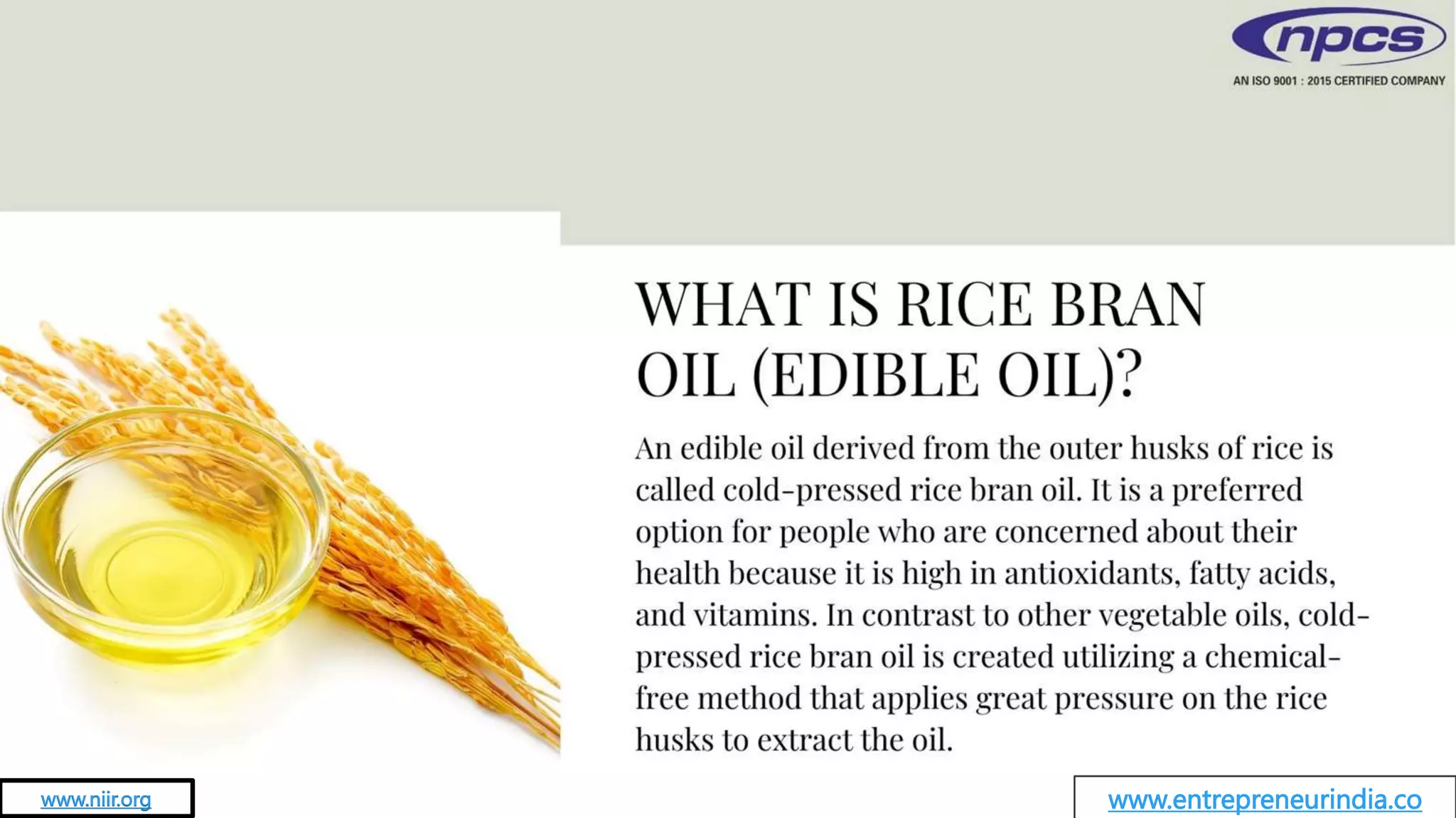 Presd Rice Get Started Today with Cold Pressed Rice Bran Oil (Edible Oil ...