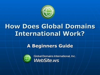 How Does Global Domains
  International Work?
     A Beginners Guide
 