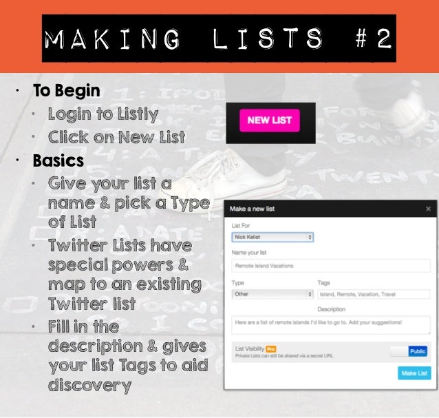 Making Lists 2 • To