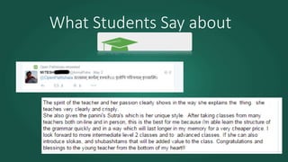 What Students Say about
 