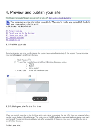 Get started with sites