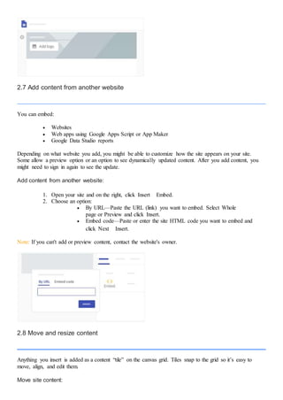 Get started with sites