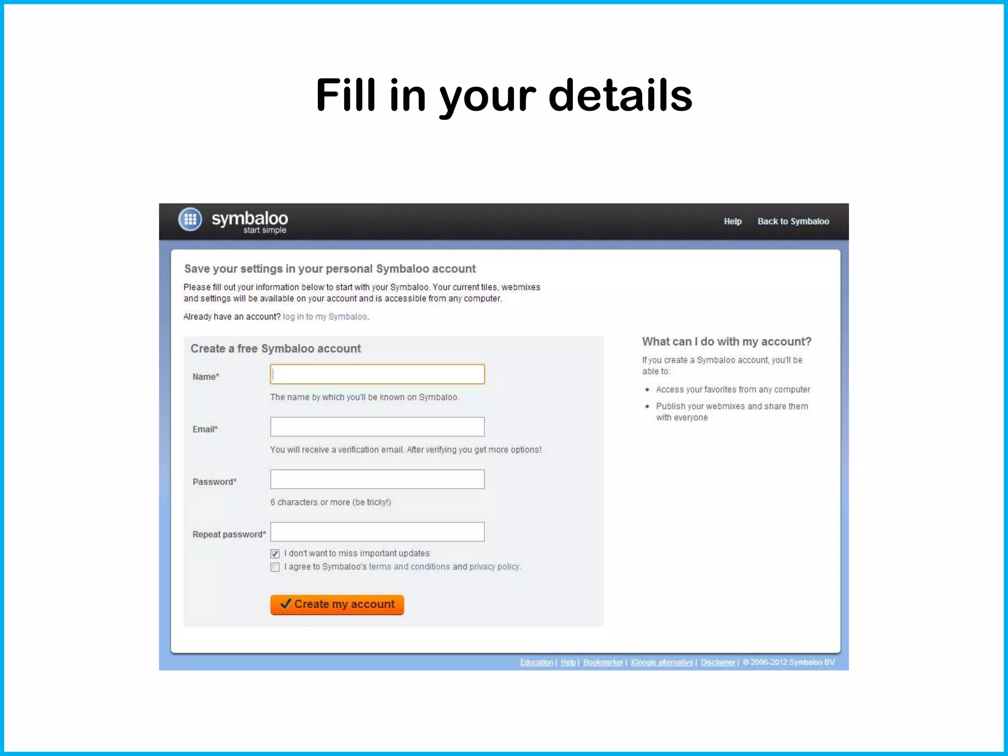 Fill in your details