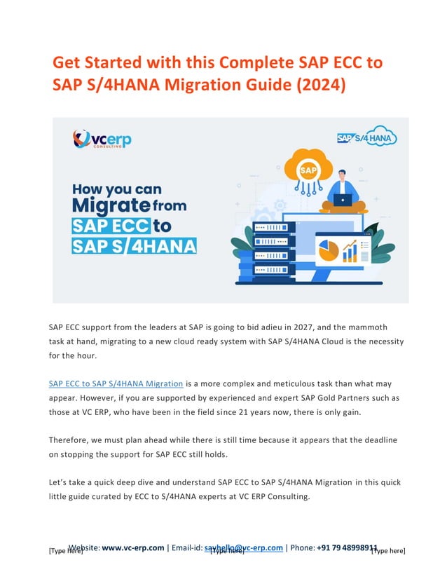 Complete SAP ECC to SAP S/4HANA Migration Guide 2024 | PDF