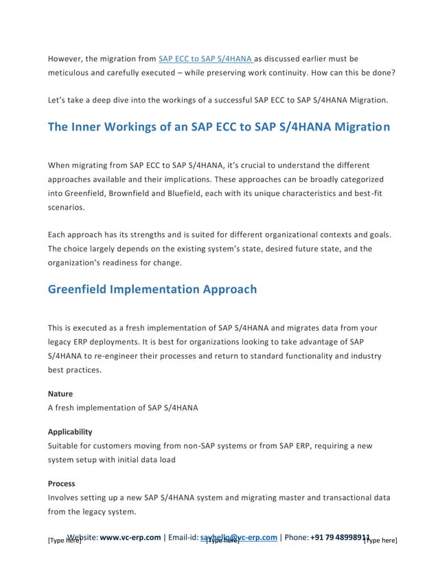 Complete SAP ECC to SAP S/4HANA Migration Guide 2024 | PDF