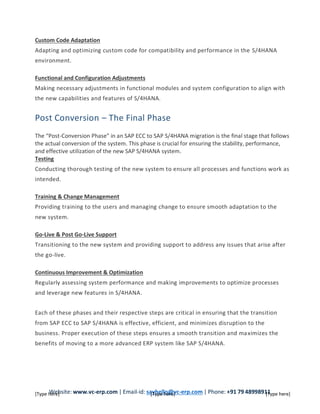 Complete SAP ECC to SAP S/4HANA Migration Guide 2024 | PDF