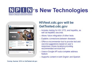 NPIN's New Technology Coming Soon: Gettested.cdc.gov 