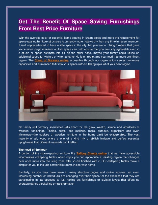 Get The Benefit Of Space Saving Furnishings From Best Price