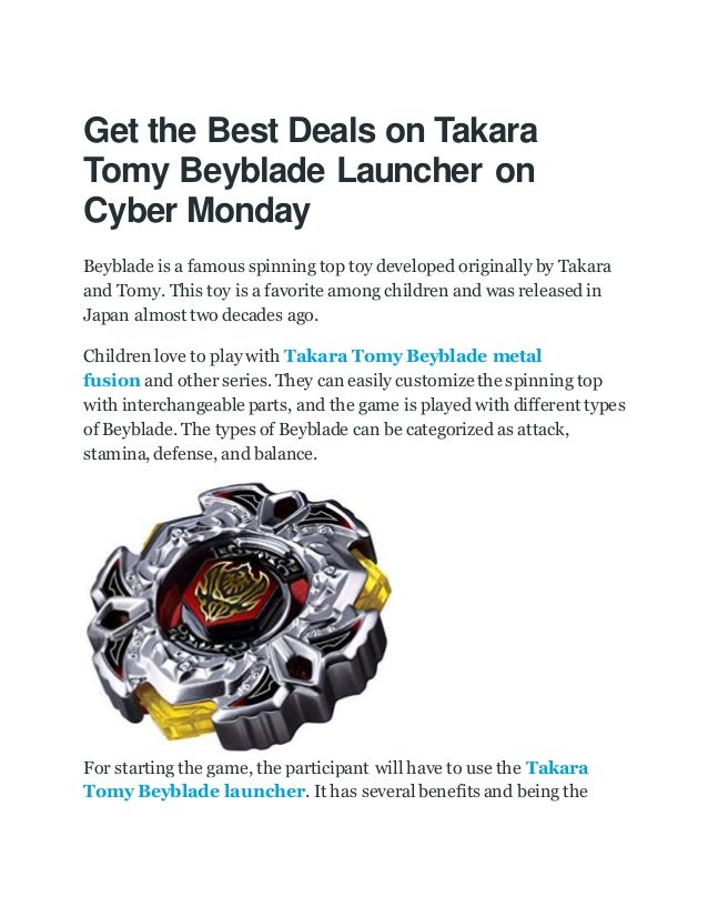 Get The Best Deals On Takara Tomy Beyblade Launcher On Cyber Monday