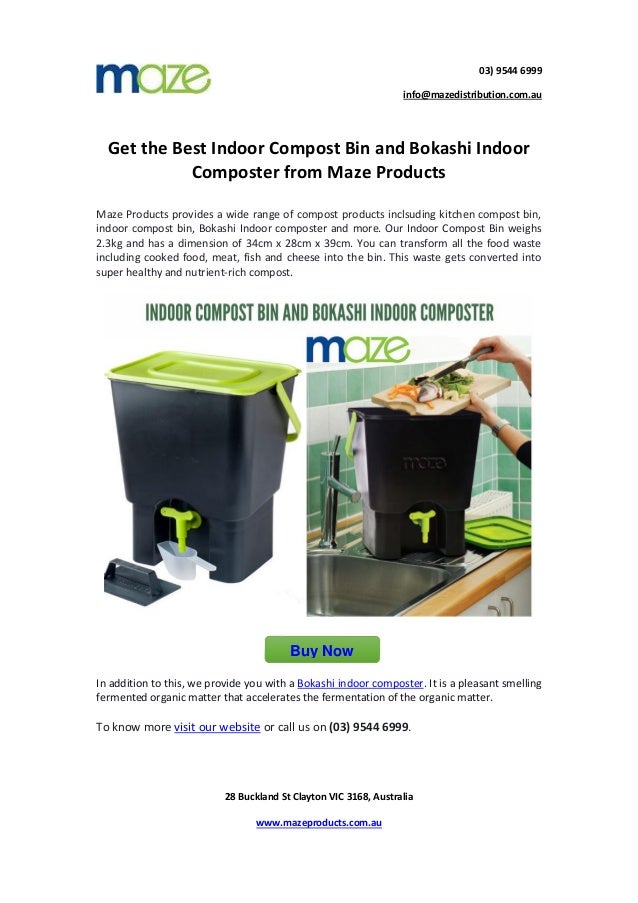 Get the Best Indoor Compost Bin and Bokashi Indoor Composter from Maze