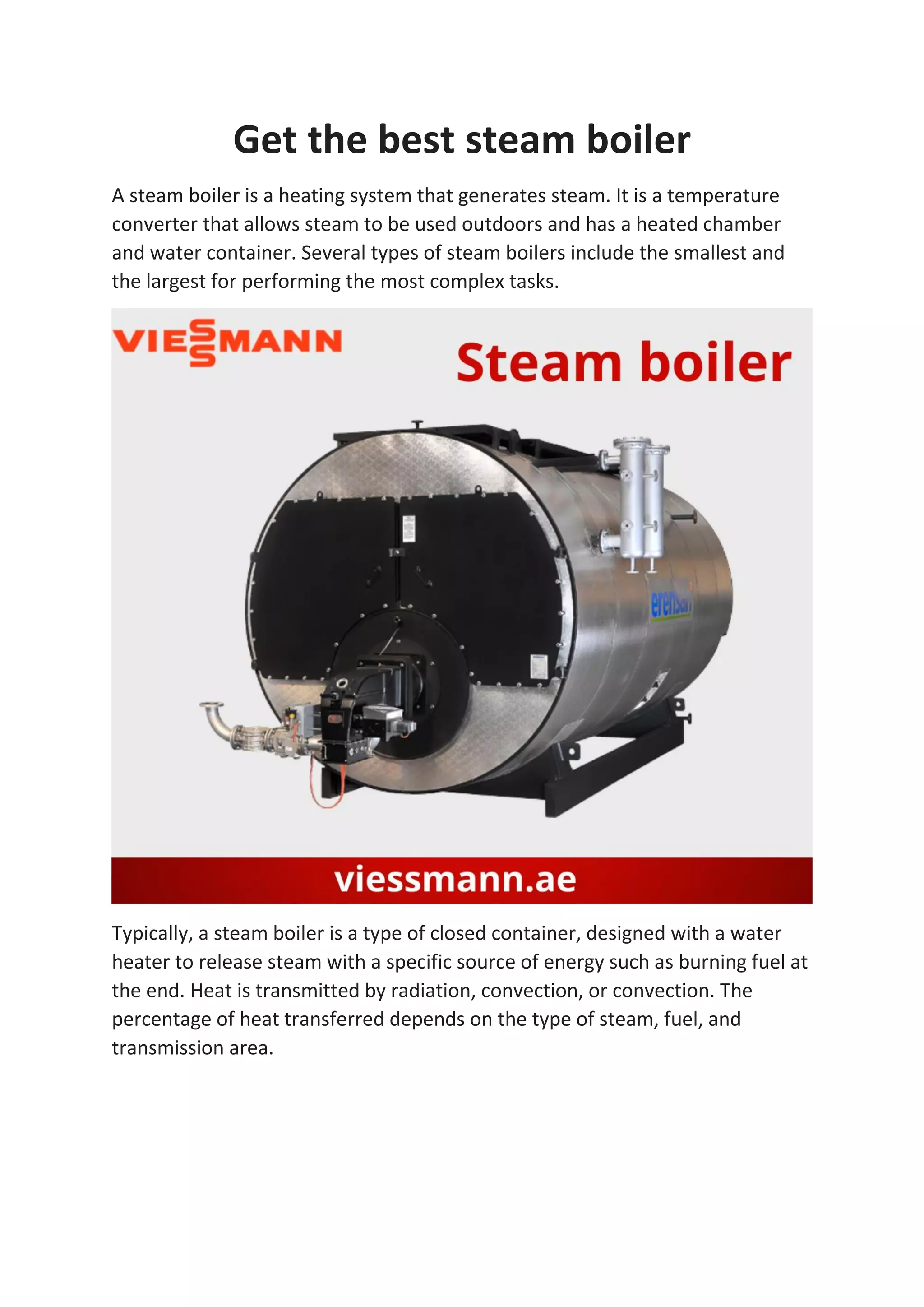 Types of Steam boiler PDF