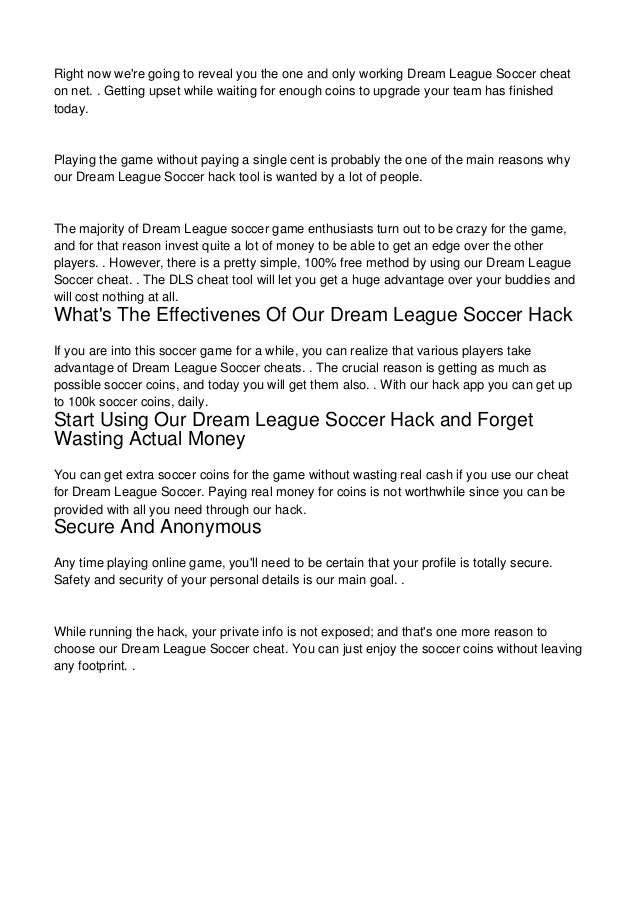 Cheat Freec.Co/Dls Server Of Dream League Soccer | New ... - 