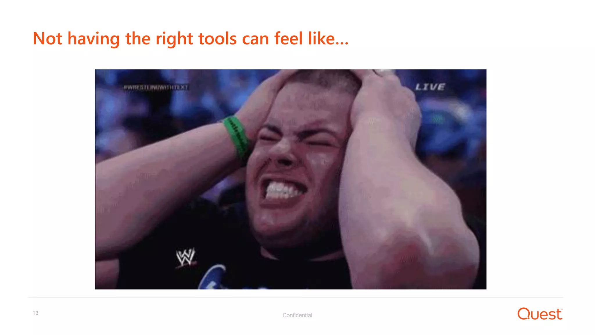 Confidential13
Not having the right tools can feel like…
 