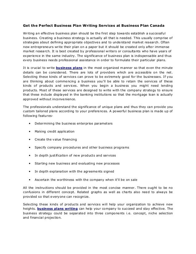 Resume writing service business plan