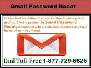 Get The Reset Gmail password With Our Toll Free 1-877-729-6626 number