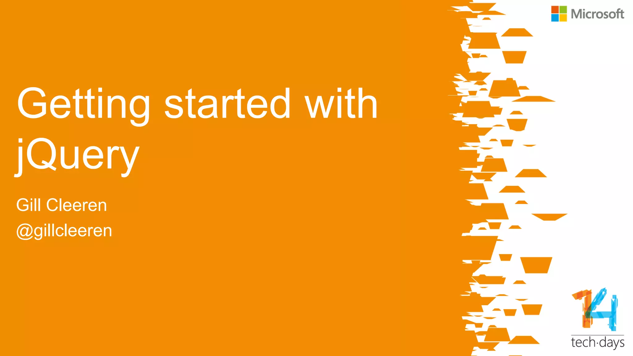 Getting started with
jQuery
Gill Cleeren
@gillcleeren
 