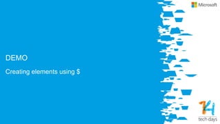 DEMO
Creating elements using $
 