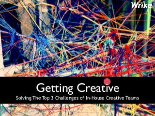 Getting Creative
Solving The Top 3 Challenges of In-House Creative Teams
 