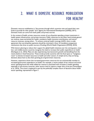 Getting Health’s Slice of the Pie: Domestic Resource Mobilization for Health