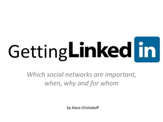 Getting Plugged In Which social networks are important, when, why and for whom by AloraChistiakoff 