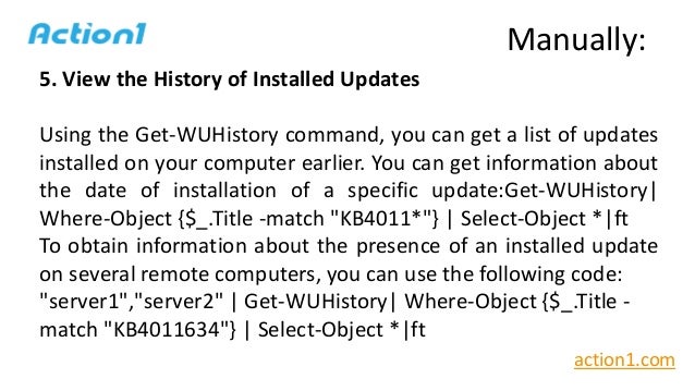 powershell get installed updates powershell get installed updates