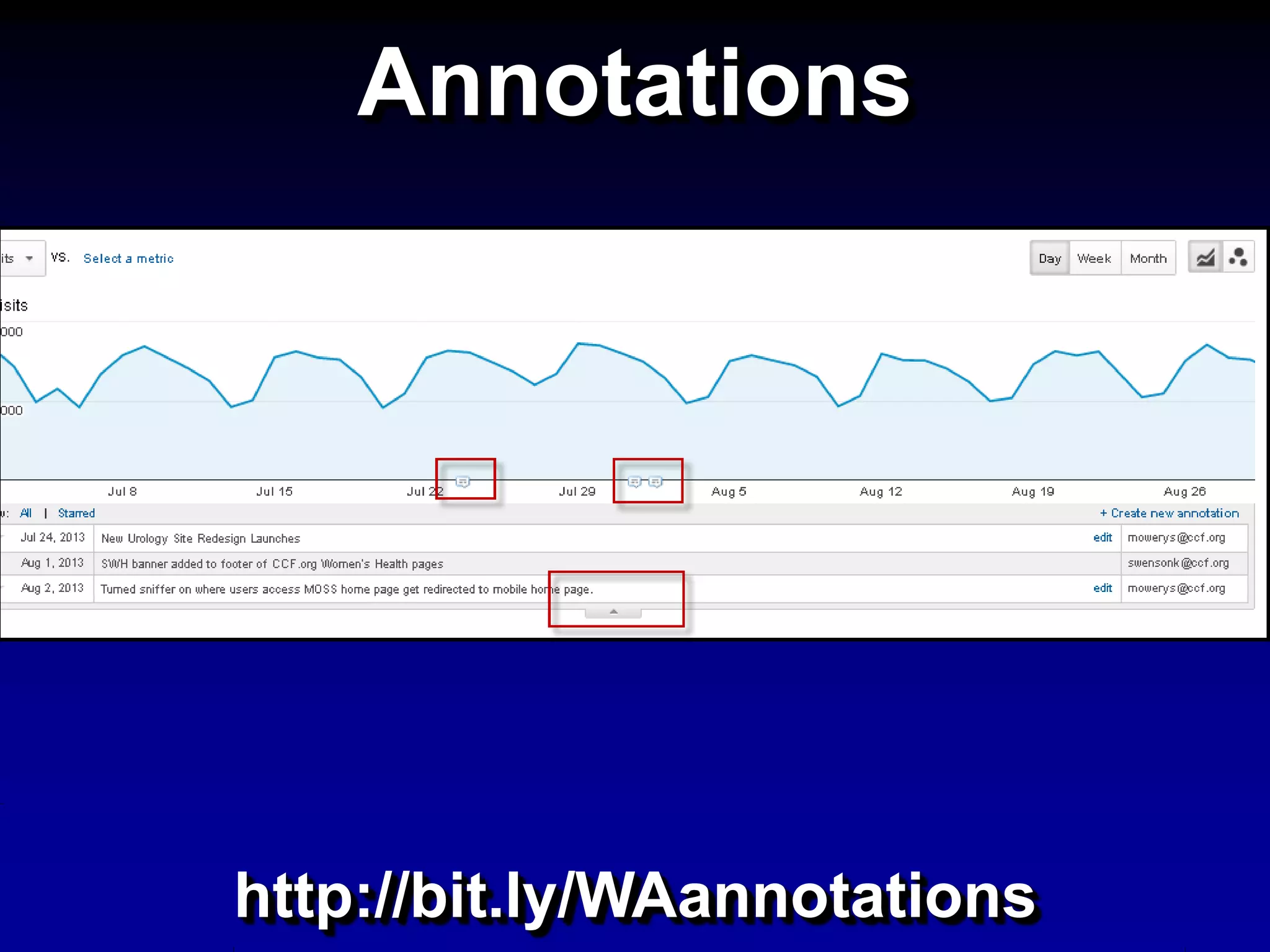 Annotations
http://bit.ly/WAannotations
 
