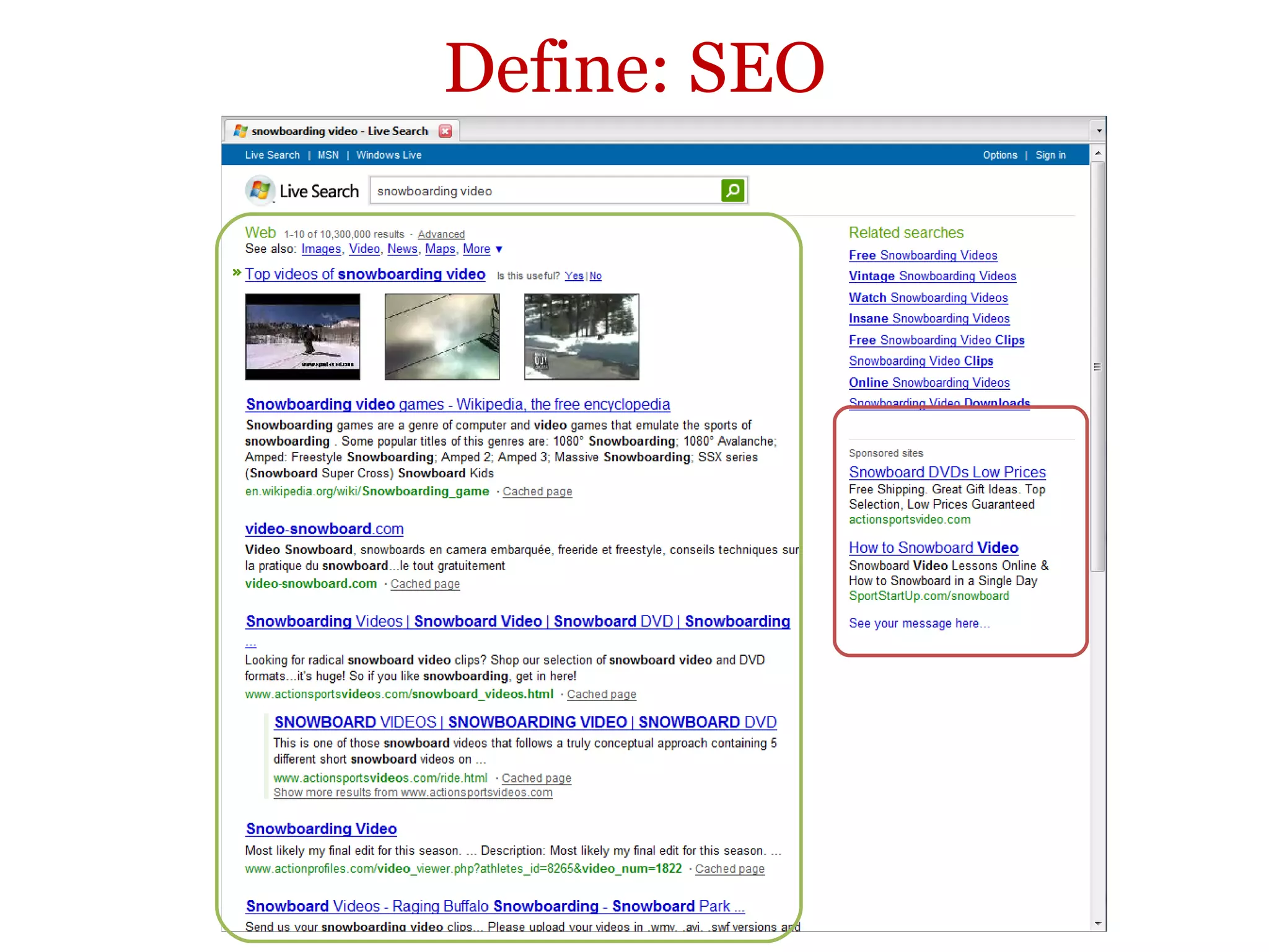 Define: SEO 