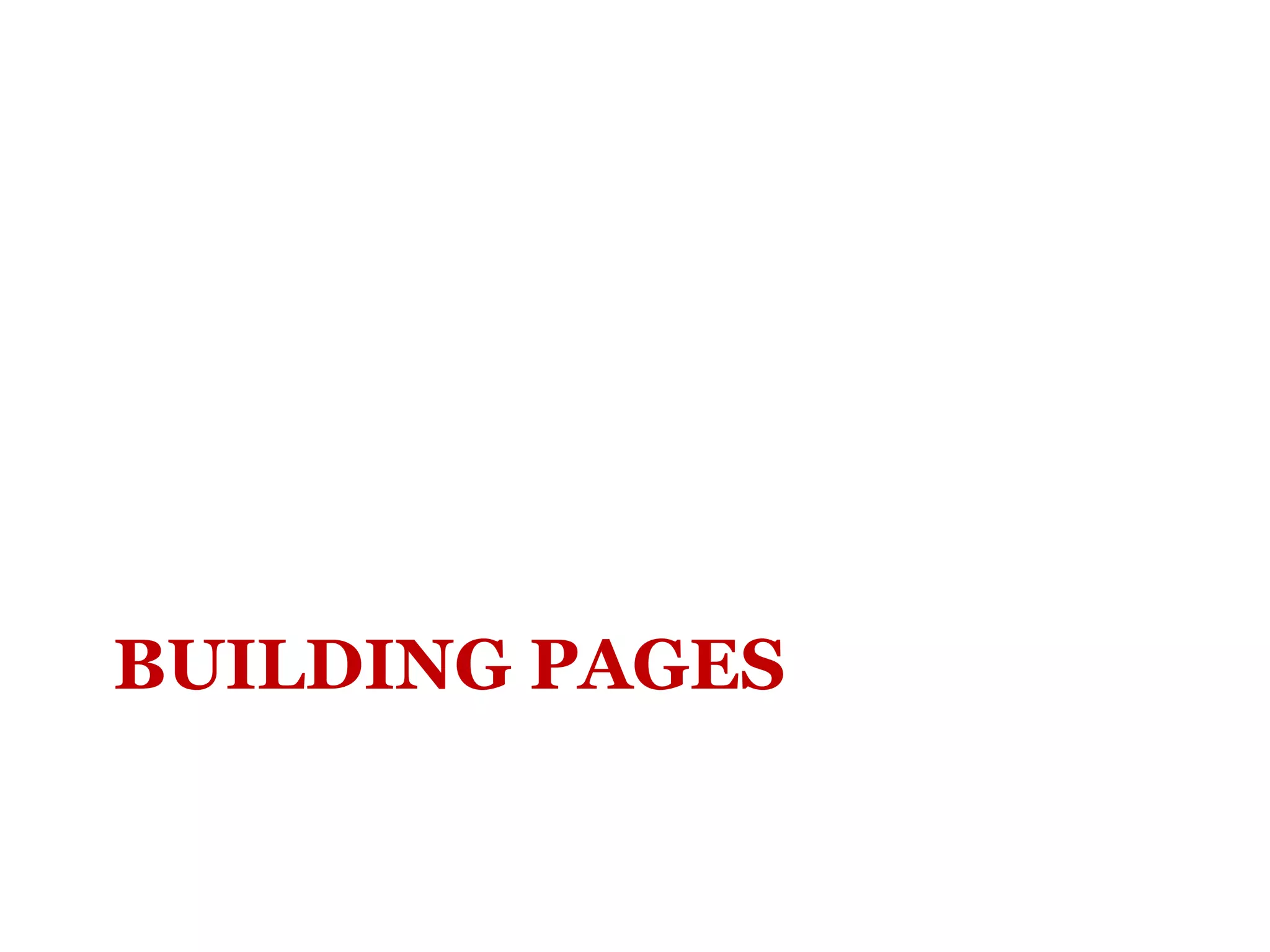 BUILDING PAGES 