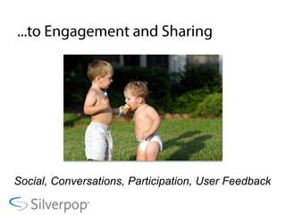 ...to Engagement and SharingSocial, Conversations, Participation, User Feedback