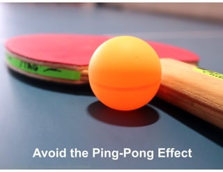 © Speak and Write, Inc. Do not copy, transmit, or distribute.
Avoid the Ping-Pong Effect
 