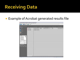  Example of Acrobat generated results file
 