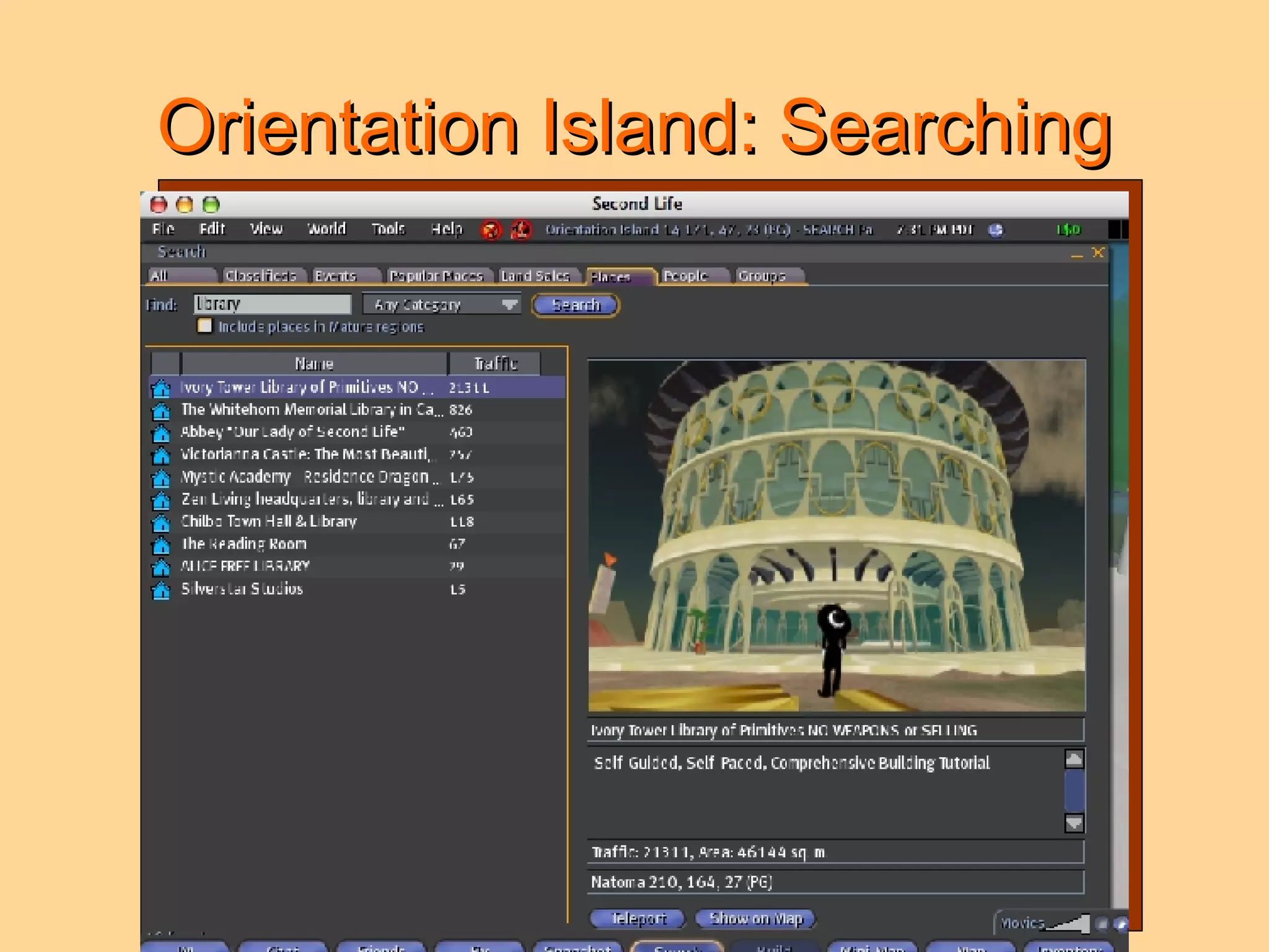 Orientation Island: Searching 
