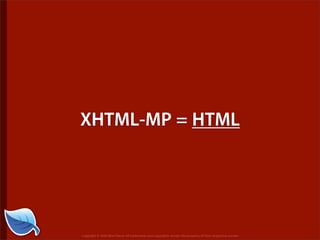 Getting Started in the Mobile Web