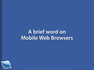 Getting Started in the Mobile Web
