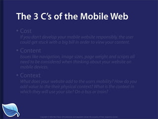 Getting Started in the Mobile Web
