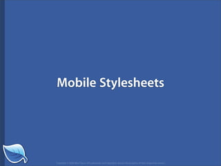 Getting Started in the Mobile Web
