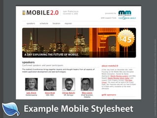 Getting Started in the Mobile Web
