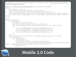 Getting Started in the Mobile Web