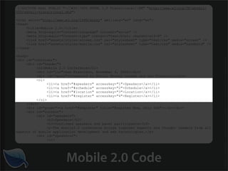 Getting Started in the Mobile Web