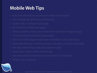 Getting Started in the Mobile Web