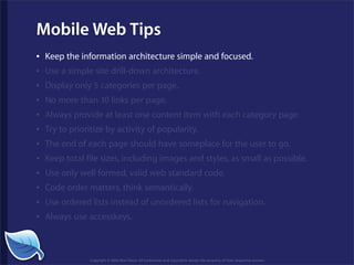 Getting Started in the Mobile Web