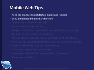 Getting Started in the Mobile Web