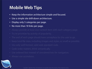Getting Started in the Mobile Web