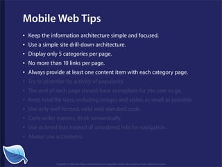 Getting Started in the Mobile Web