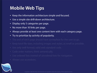 Getting Started in the Mobile Web