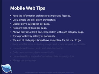 Getting Started in the Mobile Web