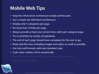 Getting Started in the Mobile Web
