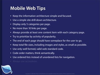 Getting Started in the Mobile Web